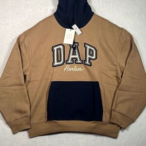 GAP x Dapper Dan DAP Logo Limited Edition Brown Hoodie‎ Pullover Men Size Medium